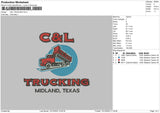 Cnl Trucking Embroidery File 6 sizes