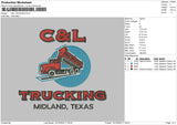 Cnl Trucking Embroidery File 6 sizes