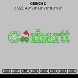 Grinch C Embroidery File 6 sizes