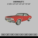 Chevrolet C Embroidery File 6 sizes