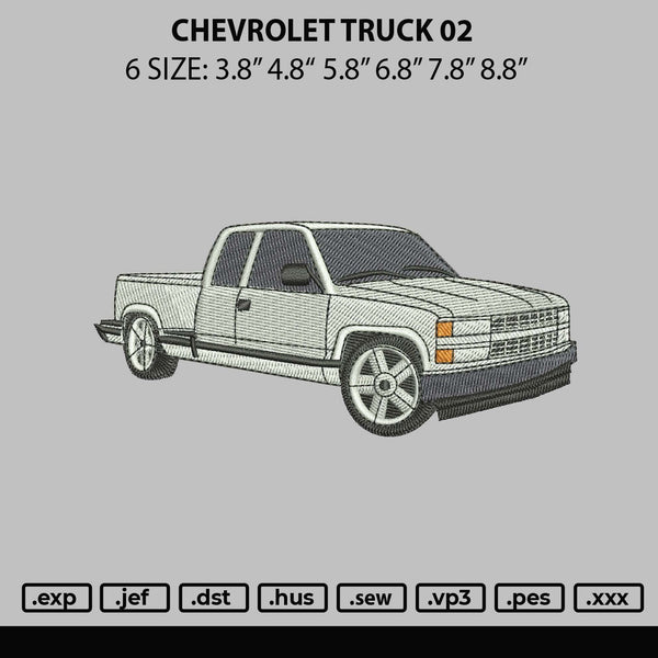 Chevrolt Truck 02 Emroidery File 6 sizes