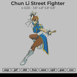 Chun Li Street Fighter Embroidery