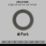 Circle Park Embroidery File 6 sizes