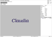 Claudia Embroidery File 6 sizes