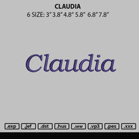 Claudia Embroidery File 6 sizes