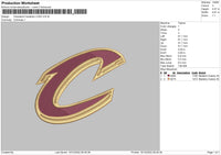 Cleveland Embroidery File 6 sizes