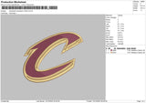 Cleveland Embroidery File 6 sizes