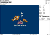 Clown Fish Embroidery File 6 sizes