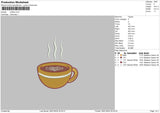 Coffee0701 Embroidery File 6 sizes