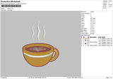 Coffee0701 Embroidery File 6 sizes