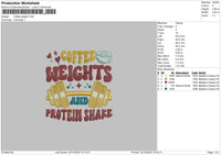 Coffee Text 2412 Embroidery File 6 sizes