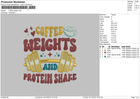 Coffee Text 2412 Embroidery File 6 sizes