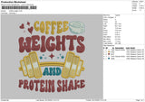 Coffee Text 2412 Embroidery File 6 sizes