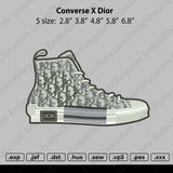 Converse X Dior Shoes Embroidery