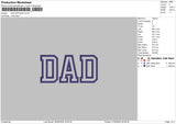 Dad Applique 2702 Embroidery File 6 sizes