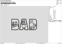 Dad V4 Embroidery File 6 sizes