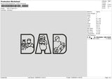 Dad V4 Embroidery File 6 sizes