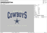 D Cowboys Embroidery File 6 sizes