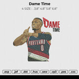 Dame time Embroidery