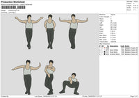 Dances Embroidery File 6 sizes