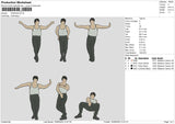 Dances Embroidery File 6 sizes