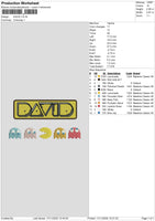 David Embroidery File 6 sizes