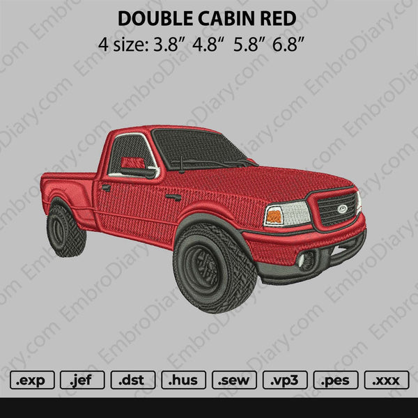 Double Cabin Red Embroidery