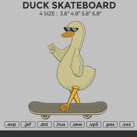 Duck Skateboard Embroidery