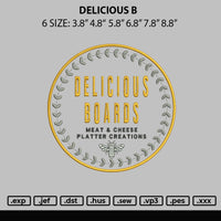 Delicious B Embroider File 6 sizes