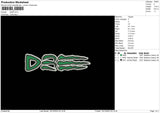 Dem Text Embroidery File 6 sizes