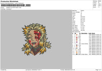 Slayer Head Embroidery File 6 sizes