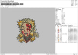 Slayer Head Embroidery File 6 sizes