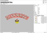 Dezzert Embroidery File 6 sizes