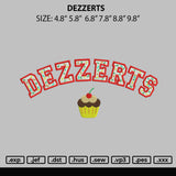 Dezzert Embroidery File 6 sizes