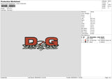 Dg Text Embroidery File 6 sizes