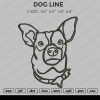 Dog Line Embroidery