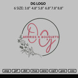 Dg Logo Embroidery File 6 sizes