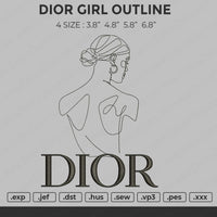 Dior Girl Outline Embroidery