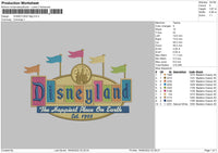 Disneyland flag Embroidery