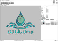 Dj Lil Drop Embroidery File 6 sizes