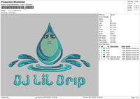 Dj Lil Drop Embroidery File 6 sizes