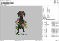 Dog 0810 Embroidery File 6 sizes