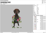 Dog 0810 Embroidery File 6 sizes