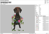 Dog 0810 Embroidery File 6 sizes