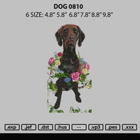 Dog 0810 Embroidery File 6 sizes