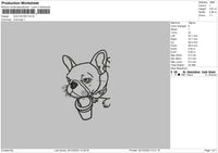 Dog 2510 Embroidery File 6 sizes