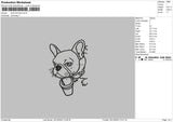 Dog 2510 Embroidery File 6 sizes