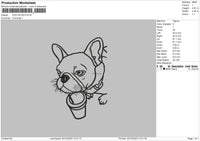 Dog 2510 Embroidery File 6 sizes