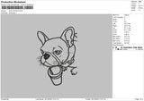 Dog 2510 Embroidery File 6 sizes