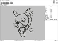 Dog 2510 Embroidery File 6 sizes